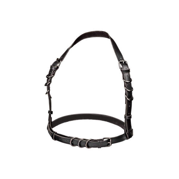 CalExotics - Euphoria - Halter - Harnas - PU-leer - Zwart Plus Size - Afbeelding 2