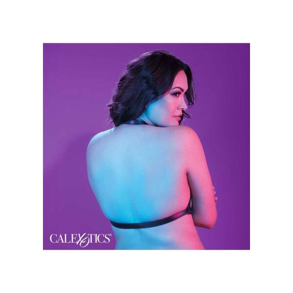 CalExotics - Euphoria - Halter - Harnas - PU-leer - Zwart Plus Size - Afbeelding 3