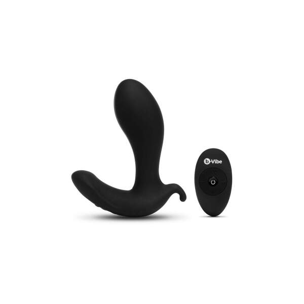 b-Vibe - Expand Plug - Buttplug - Opblaasbaar - Vibrerend - Siliconen - Zwart - Afbeelding 3