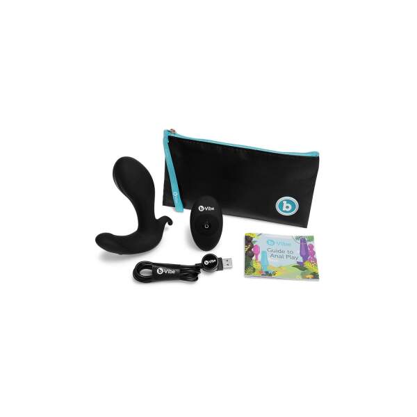 b-Vibe - Expand Plug - Buttplug - Opblaasbaar - Vibrerend - Siliconen - Zwart - Afbeelding 7