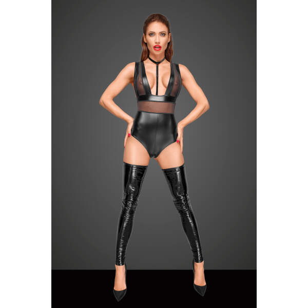 Noir Handmade Wetlook Body met Choker - Afbeelding 3