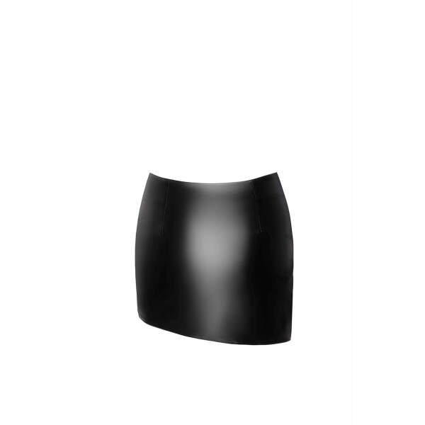 Noir Handmade - F305 Legacy - Mini Rok - Wetlook - Zwart - Afbeelding 5