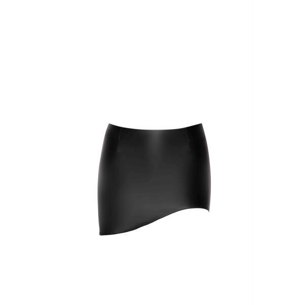 Noir Handmade - F305 Legacy - Mini Rok - Wetlook - Zwart - Afbeelding 4