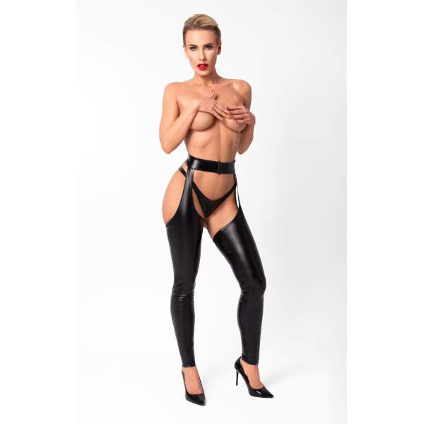 Noir Handmade - F323 Rebel - Chaps - Wetlook - Zwart