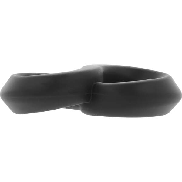 Flexibele Dubbele Cockring Zwart PR12 - Powering - Afbeelding 2