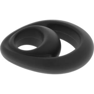 Flexibele Dubbele Cockring Zwart PR14 - Powering