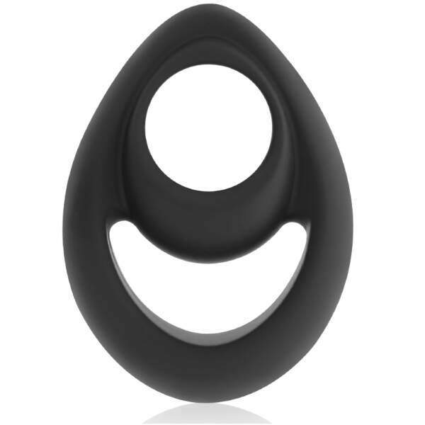 Flexibele Dubbele Cockring Zwart PR14 - Powering - Afbeelding 2
