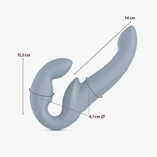Fun Factory - Share Vibe Pro - Double Dildo - Voorbind Dildo zonder Harnas - Vibrerend - Burgundy - Afbeelding 5