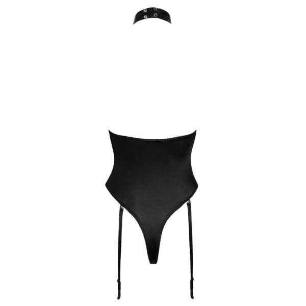 Black Level - Stringbody - Cuploos - Net - Lak - Zwart - Afbeelding 5