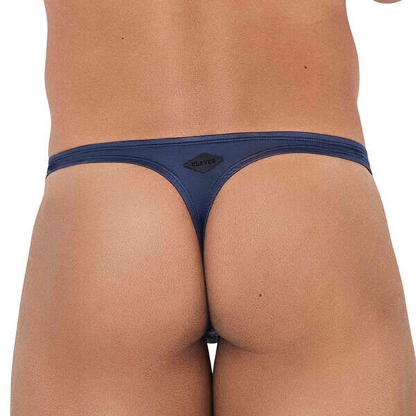 Clever Moda - Glacier Thong - String - Wetlook - Blauw - Afbeelding 2