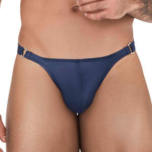 Clever Moda - Glacier Thong - String - Wetlook - Blauw