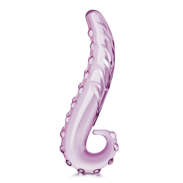 Gläs - Lick It - Glazen Dildo - Geribbeld - Roze