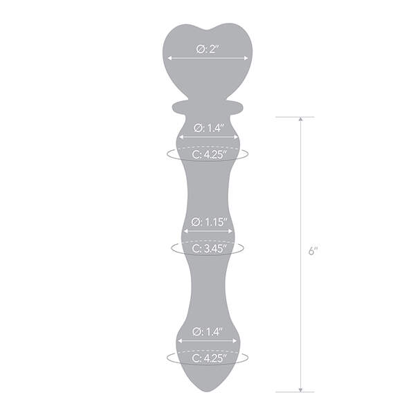 Gläs - Sweetheart - Glazen Dildo - Met Hart - Afbeelding 3