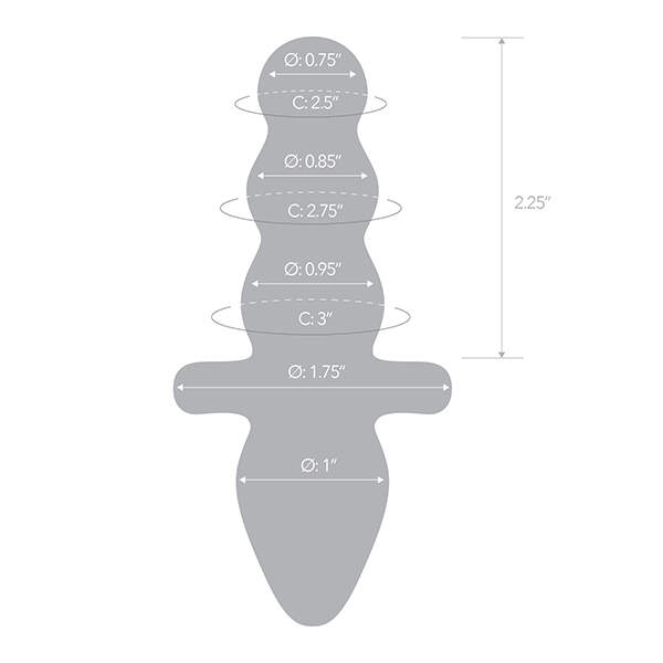 Gläs - Titus Beaded Butt Plug - Glazen Dildo - Afbeelding 4