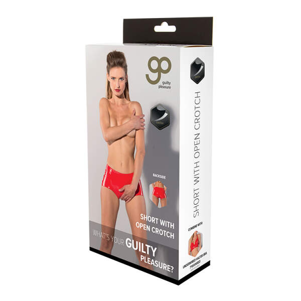 Guilty Pleasure - Datex Short met Open Kruis - Rood - Afbeelding 3