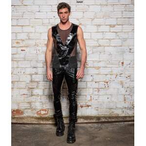 Patrice Catanzaro - Shirt Gunnar - Lak met Print - Gaasinzet - Zwart