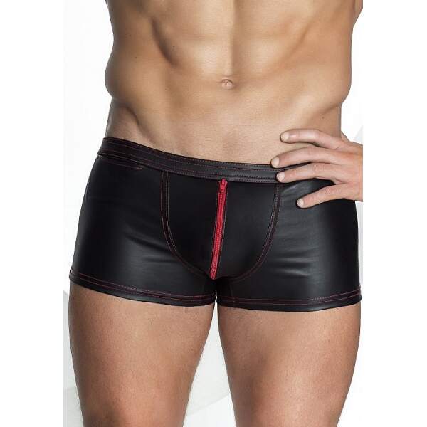 Noir Handmade Short met Rode Rits - Afbeelding 3
