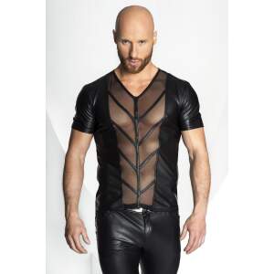 Noir Handmade Shirt met Gaas