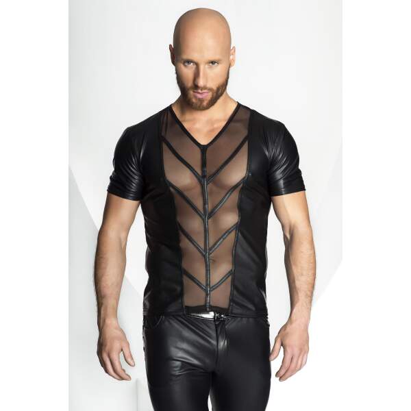 Noir Handmade Shirt met Gaas