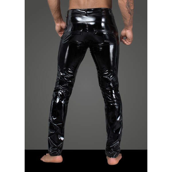 Noir Handmade Lak Broek Rebellious - Afbeelding 2