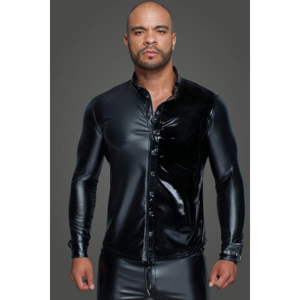Noir Handmade Wetlook/Lak Shirt Casanova