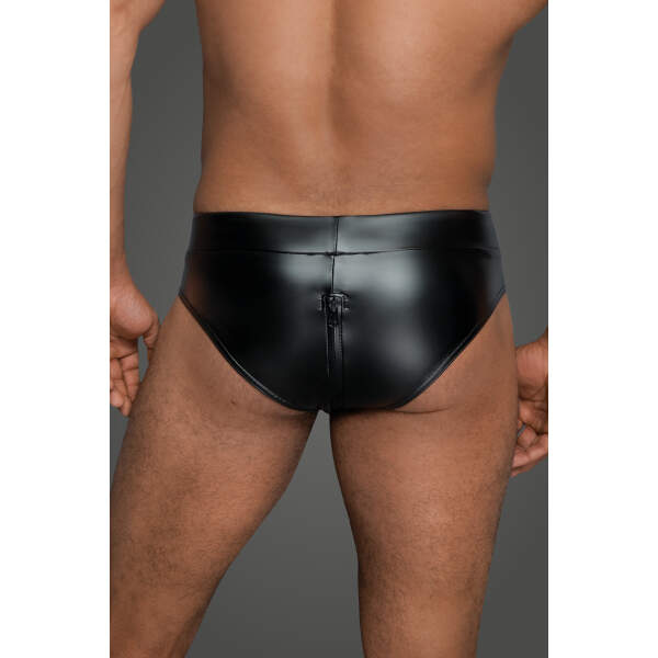 Noir Handmade Wetlook Brief met Rits - Afbeelding 4