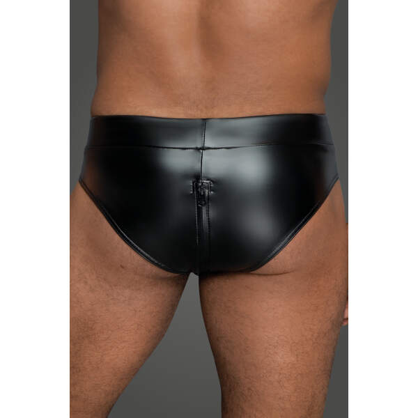 Noir Handmade Wetlook Brief met Rits - Afbeelding 2