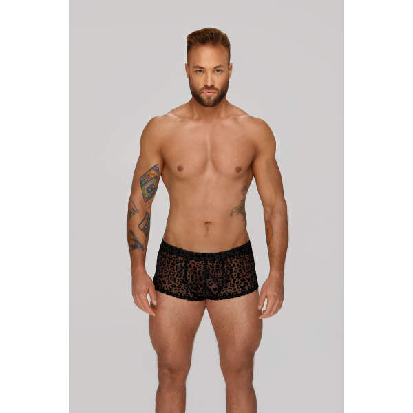 Noir Handmade - H072 - Short - Luipaard - Gaas - Zwart
