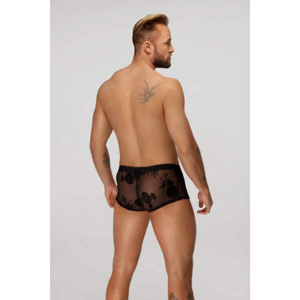 Noir Handmade - H074 - Short - Flockprint - Gaas - Zwart - Afbeelding 2