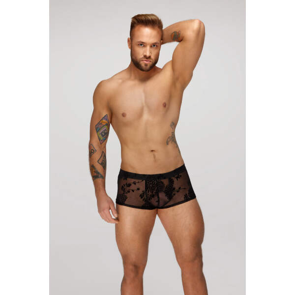 Noir Handmade - H074 - Short - Flockprint - Gaas - Zwart - Afbeelding 3