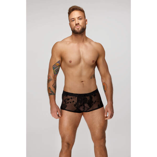 Noir Handmade - H074 - Short - Flockprint - Gaas - Zwart