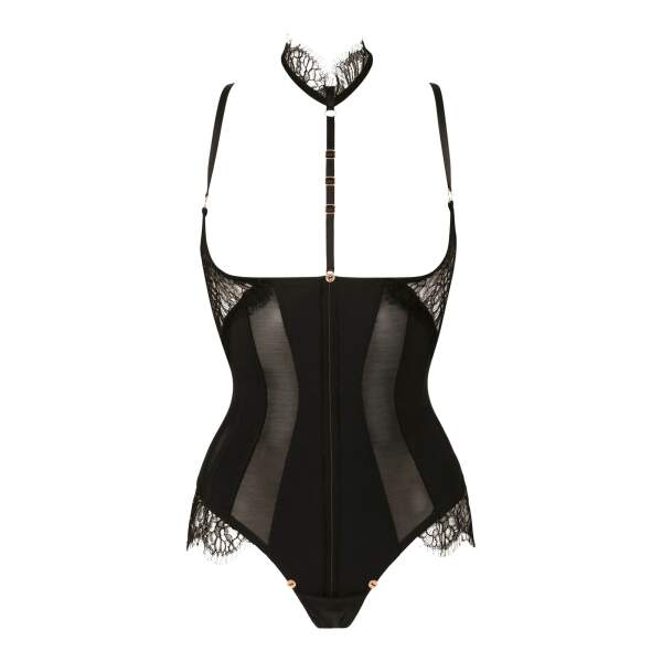 Impudique by Charlotte Catanzaro - Ekatarina Body - Shapewear - Met Choker - Cuploos - Kant - Zwart - Afbeelding 3