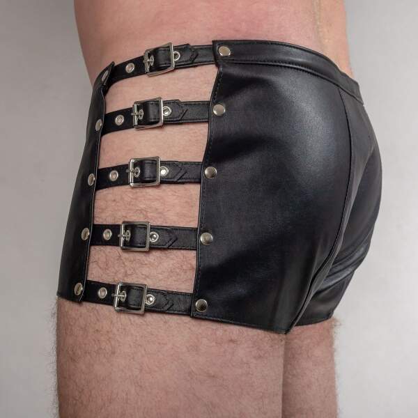 Leren Short met Gespen - Bizonder - Afbeelding 2