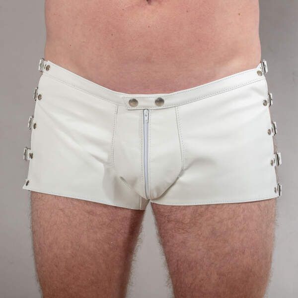 Leren Short met Gespen Wit - Bizonder - Afbeelding 2