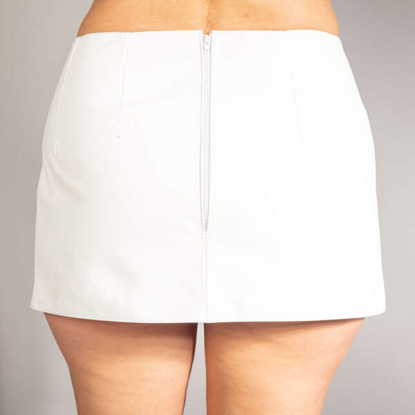 Leren Rok Wit Bizonder - Bizonder - Afbeelding 2