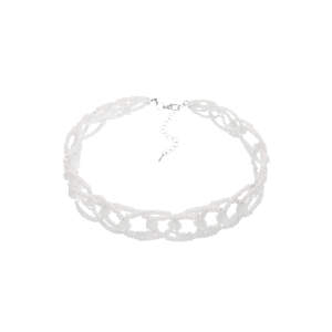 Choker Glaskralen Wit