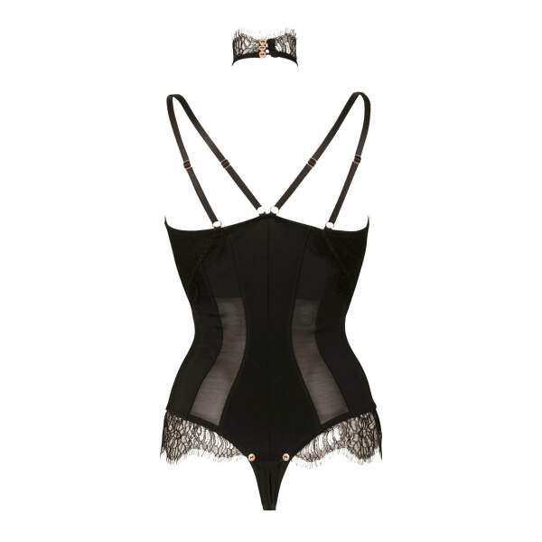 Impudique by Charlotte Catanzaro - Ekatarina Body - Shapewear - Met Choker - Cuploos - Kant - Zwart - Afbeelding 4