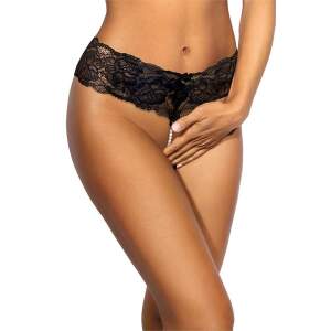Axami - String - Parels - Kant - Zwart
