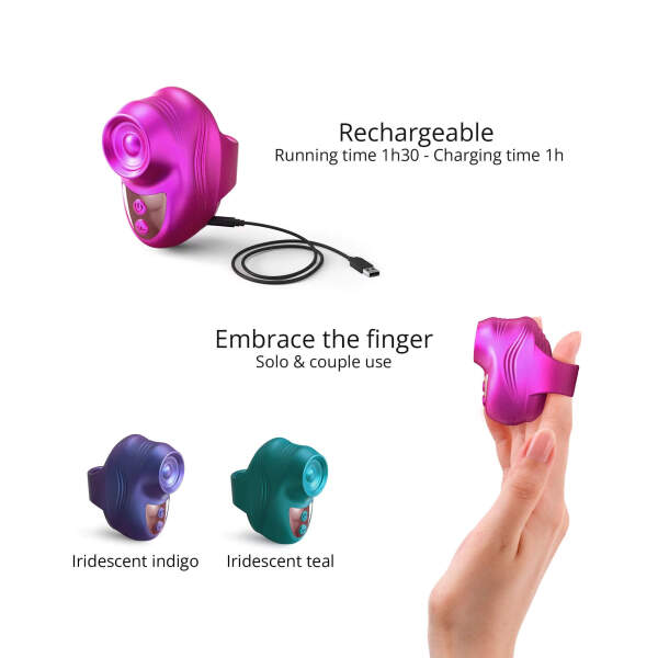 Love to Love - Kisscool - Vinger Vibrator - Tiny Stimulator - Tapping - Roze - Afbeelding 4