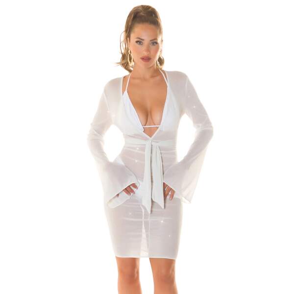 Koucla - Nissi Beach - Cover-Up Jurkje met Lange Mouw - Glitter Zand - Afbeelding 5