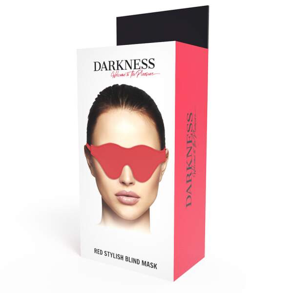 Kunstleren Masker Rood 2 - Darkness - Afbeelding 2