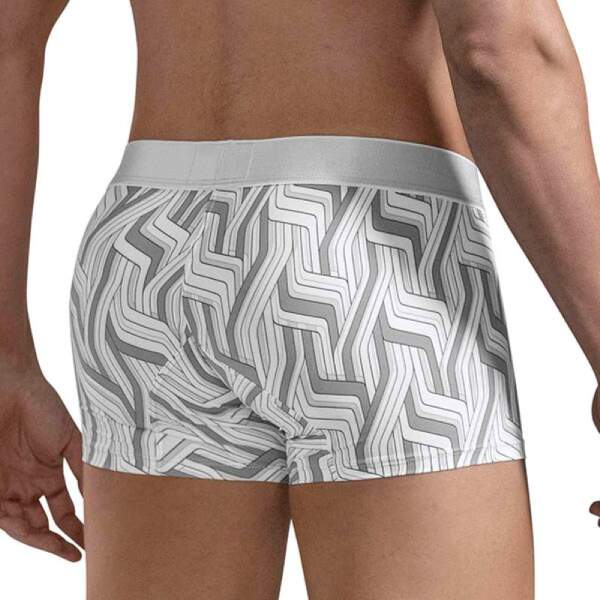 Clever Moda - Lazos Trunks - Boxershort - Zacht Microvezel - Brede Band - Print - Grijs - Afbeelding 2