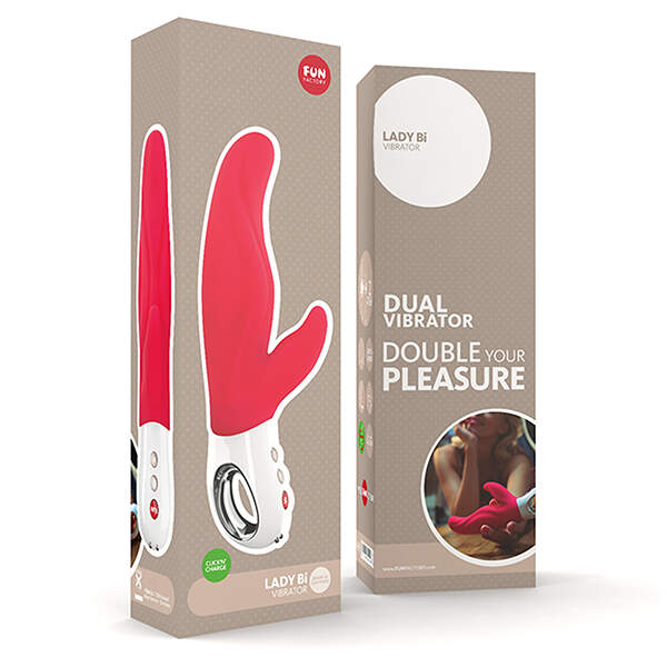 Fun Factory - Lady Bi Dual Vibrator - G-Spot Vibrator - Clitoris Vibrator - Anale vibrator - Rood - Afbeelding 3