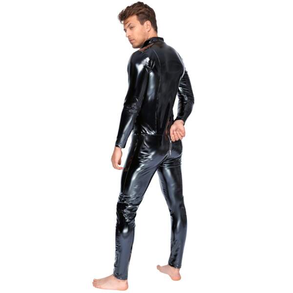 Black Level - Catsuit - Rits - Lak - Zwart - Afbeelding 2