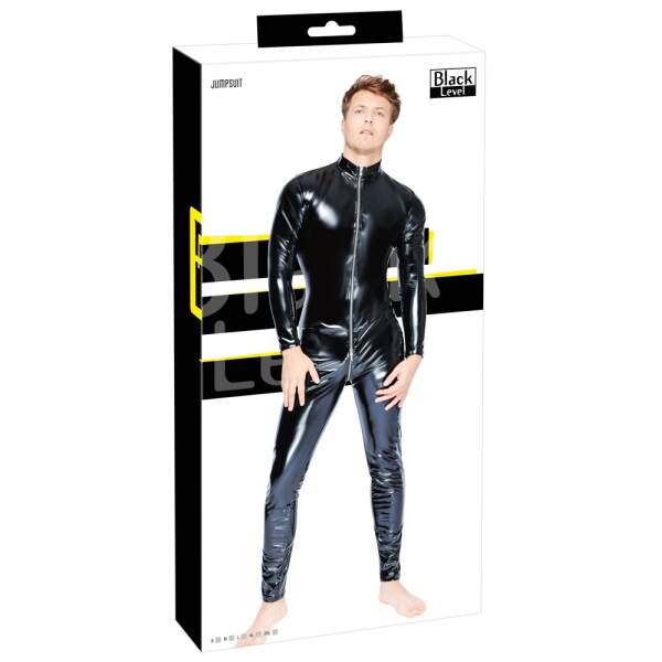 Black Level - Catsuit - Rits - Lak - Zwart - Afbeelding 5