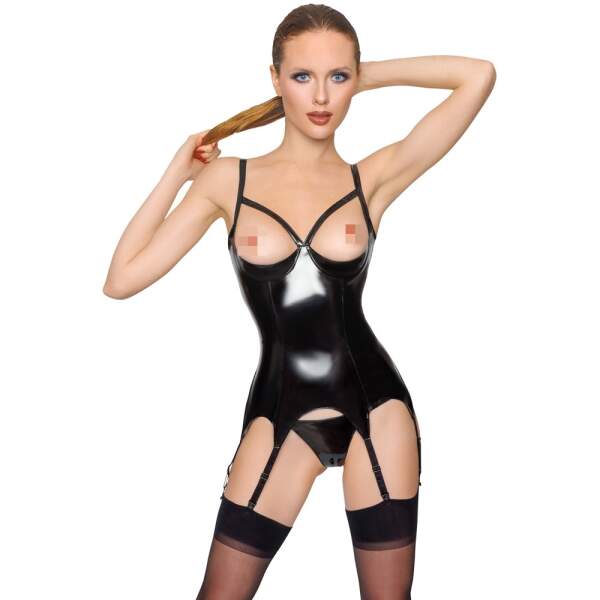 Lak Corset met Open Cups - Afbeelding 4