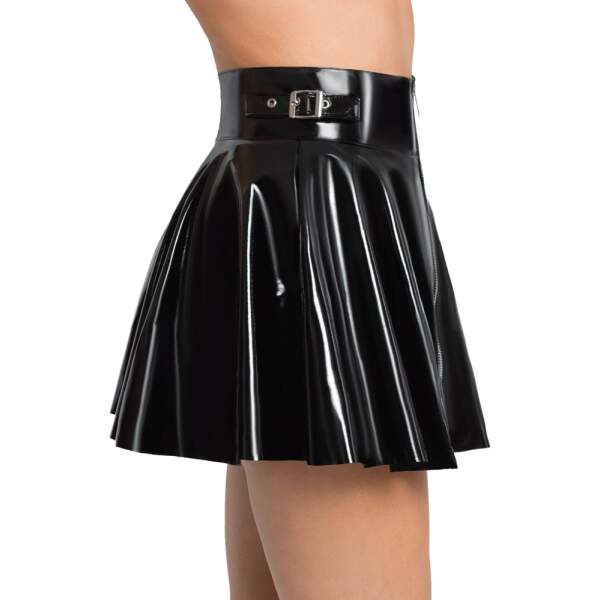Black Level - Rok - Wijd - Lak - Zwart - Afbeelding 2