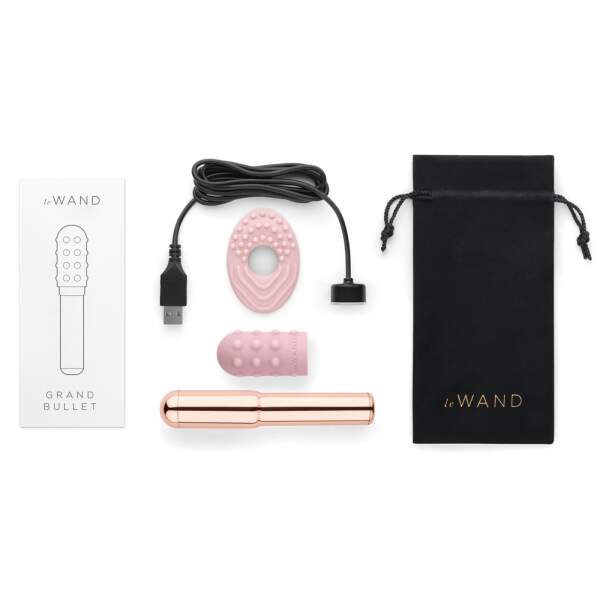 Le Wand - Grand Bullet - Vibrator - 2 Verwisselbare Opzetstukken - Roze - Afbeelding 5