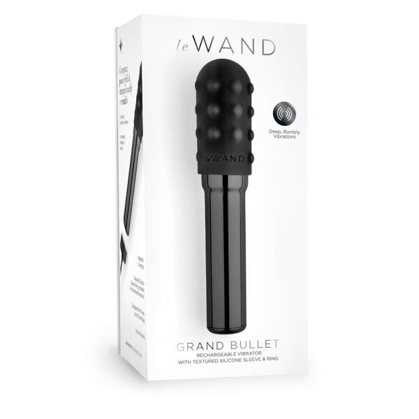 Le Wand - Grand Bullet - Vibrator -  2 Verwisselbare Opzetstukken - Zwart - Afbeelding 4