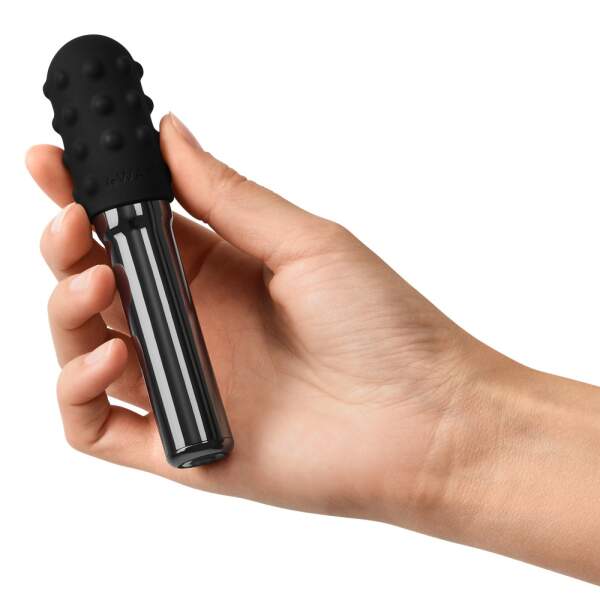 Le Wand - Grand Bullet - Vibrator -  2 Verwisselbare Opzetstukken - Zwart - Afbeelding 2